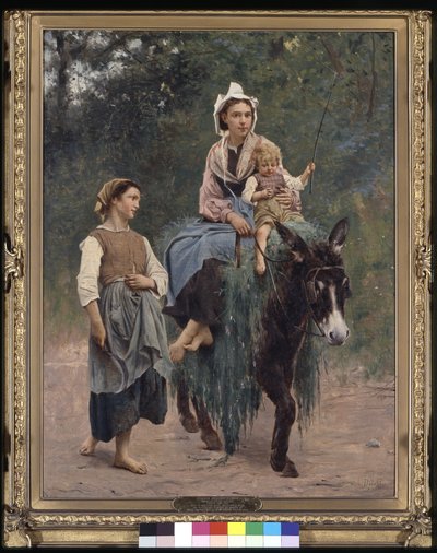 Italiaanse boerenfamilie door François Alfred Delobbe