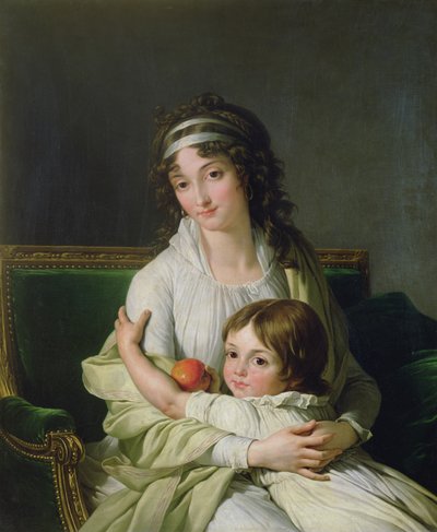 Portret vermoedelijk van Madame Jeanne-Justine Boyer-Fonfrede en haar zoon, Henri door François André Vincent