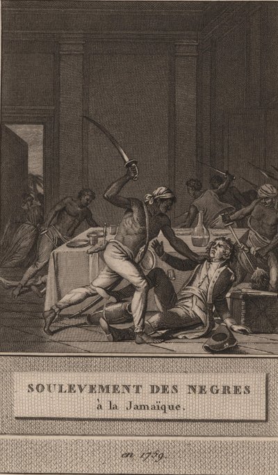 Opstand van de zwarte slaven in Jamaica in 1760 door François Anne David
