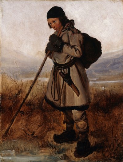 Frans:  Un Lapon Een Laplander door François Auguste Biard