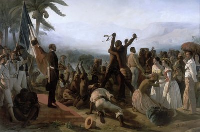 Afkondiging van de afschaffing van de slavernij in de Franse koloniën, 27 april 1848 door François Auguste Biard