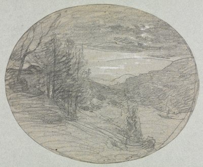 Landschap door François Auguste Ravier
