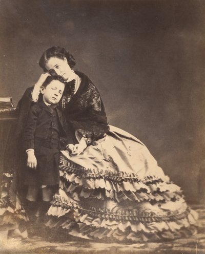 [Keizerin Eugénie en de Prins Imperial], 1862 door François Benjamin Maria Delessert.