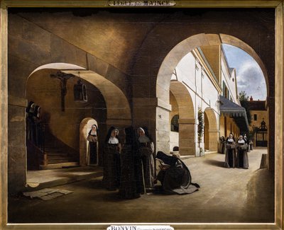 Ave Maria: interieur van het klooster van Aramont door François Bonvin