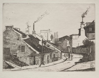 Landelijke Straat in Alouette, 1861 door François Bonvin