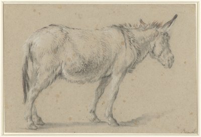 Staande ezel, naar rechts door François Boucher (possibly)