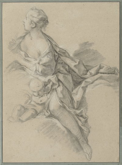 Studie van een vrouw (Clytia); voorbereidende studie voor 