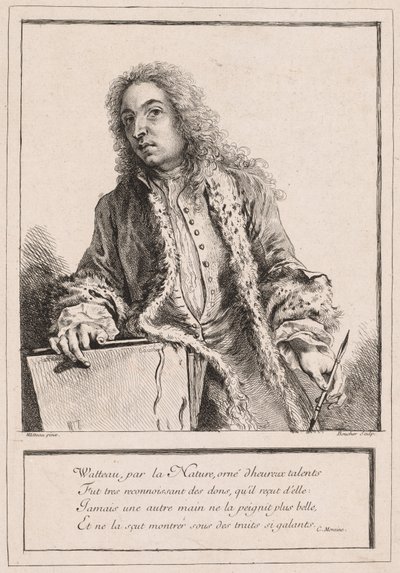 Antoine Watteau, ca. 1727 door François Boucher