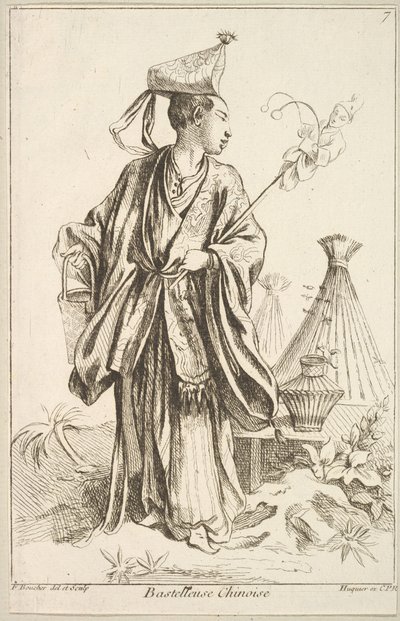 Chinese artiest, 1738-45 door François Boucher