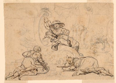 Ontwerpen voor Chinoiserie ornament door François Boucher
