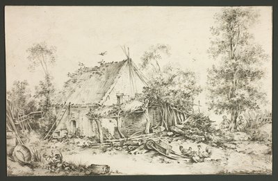 Boerderij Binnenplaats door François Boucher