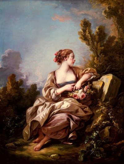 De kleine tuinierster door François Boucher
