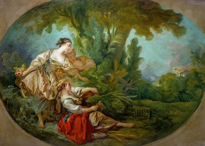 Lappeau, ook wel genoemd de vogel gevangen in de netten door François Boucher