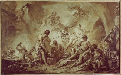 De smederijen van Vulcanus door François Boucher