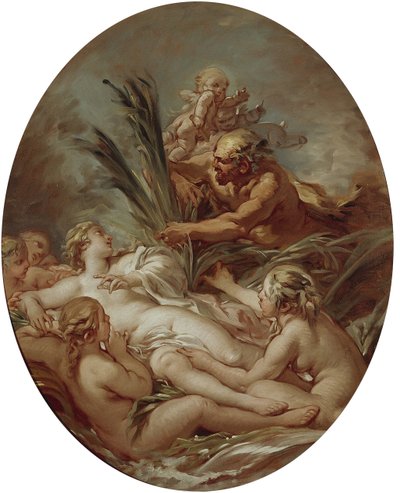 Pan en Nimf Syrinx, 1760-1765 door François Boucher