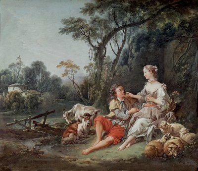 Denkt hij aan de Druiven?, 1747 door François Boucher