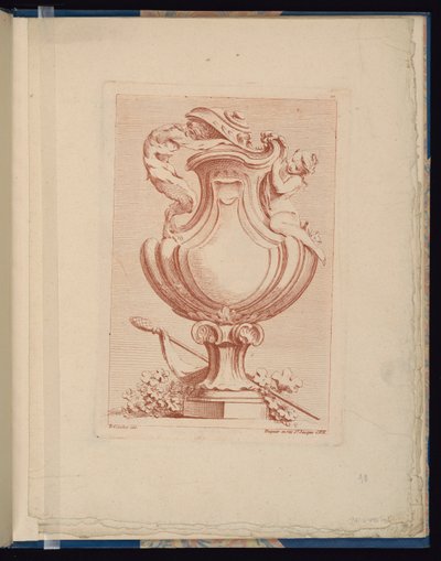 Plaat 10, Livre de vases (Boek van Vazen) door François Boucher