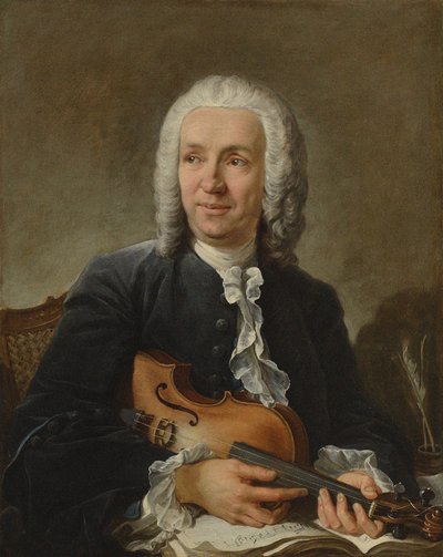 Portret van de componist Francesco Geminiani 1687-1762, ca. 1745 door François Boucher