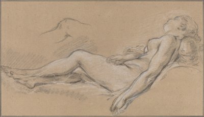 Liggende Nimf door François Boucher
