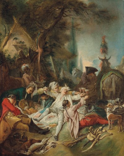 Rust tijdens de jacht door François Boucher
