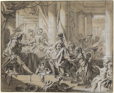 Sancho Vlucht voor de Dienaren van de Hertog door François Boucher