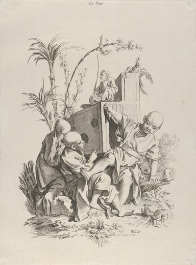 Gezicht, 1720-70 door François Boucher