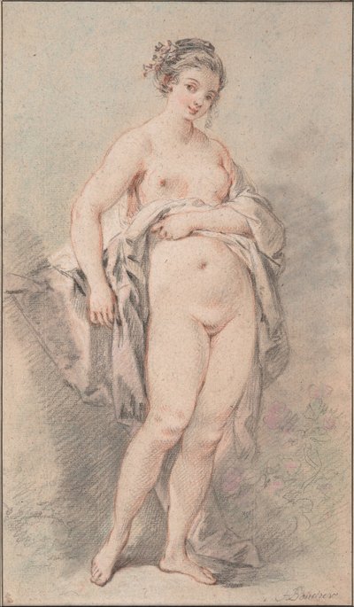 Staand naakt meisje door François Boucher