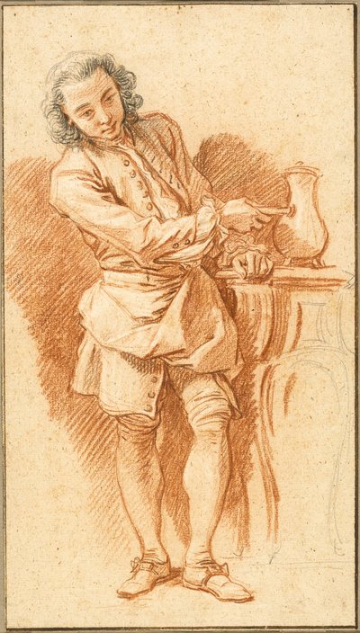 Studie van bediende met koffiepot door François Boucher