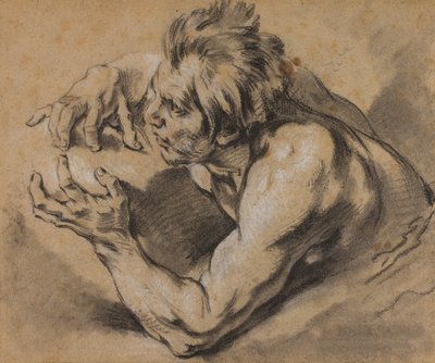 Studie van een Triton door François Boucher