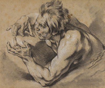 Studie van een Triton door François Boucher