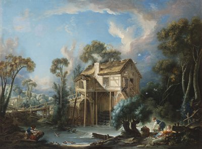 De molen bij Charenton, c.1756 door François Boucher