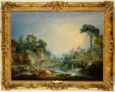 De rustieke brug, ca. 1756 door François Boucher