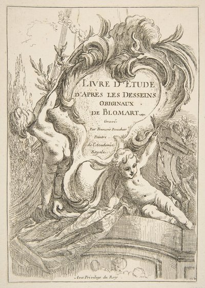Titelpagina, 1753 door François Boucher