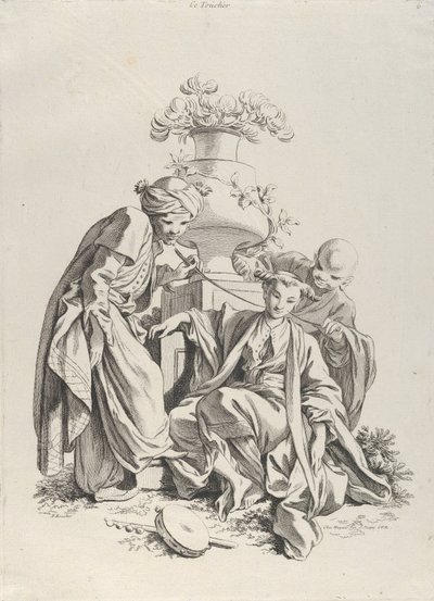 Aanraking, uit De Vijf Zintuigen, 1720-70 door François Boucher