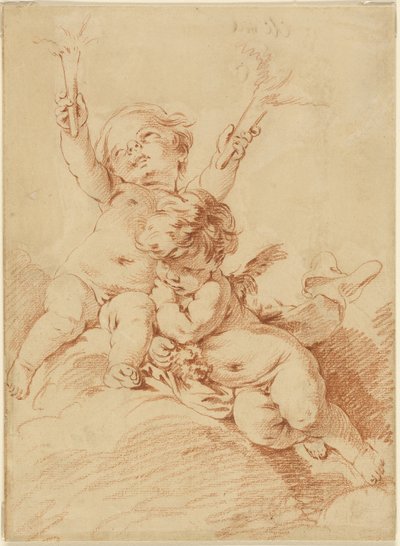 Twee Putti door François Boucher