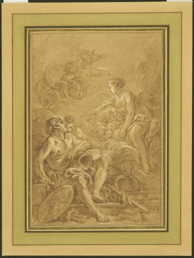 Venus beveelt Vulcanus om wapens te maken voor Aeneas door François Boucher