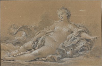 Venus Liggend op een Dolfijn door François Boucher