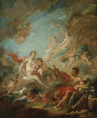 Venus in de Werkplaats van Vulcanus door François Boucher