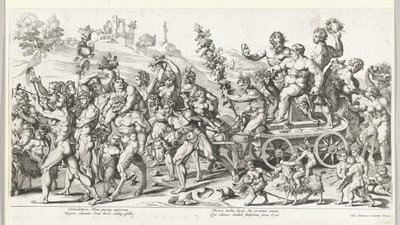 Triomf van Bacchus, rechterhelft door François Chauveau (attributed to)
