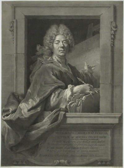 Nicolas de Largilliere door François Chereau