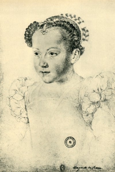 Margaretha van Valois, 1557 door François Clouet