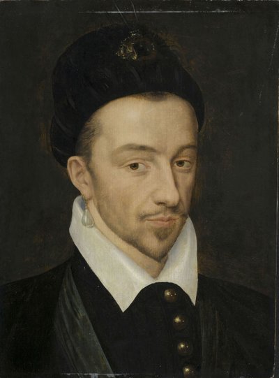 Portret van Hendrik III van Frankrijk door François Clouet
