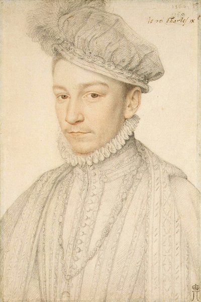 Portret van koning Karel IX van Frankrijk (1550-1574) door François Clouet