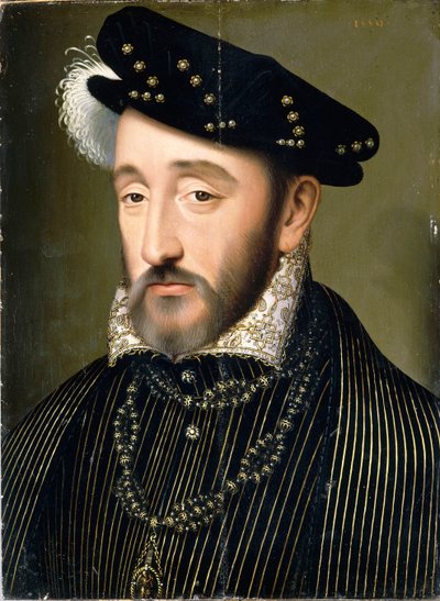 Portret van koning Hendrik II van Frankrijk 1519-1559, 1547 door François Clouet