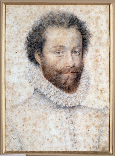 Portret van onbekende, mogelijk Lodewijk I, Prins van Condé door François Clouet