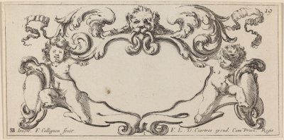 Cartouche door François Collignon after Stefano Della Bella