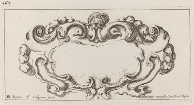 Cartouche door François Collignon after Stefano Della Bella