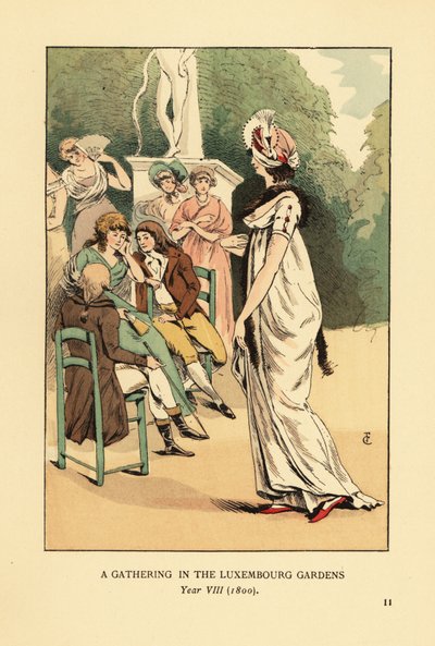 Een bijeenkomst in de Luxemburgse Tuinen, Jaar VIII door François Courboin
