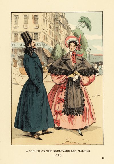 Een hoek op de boulevard des Italiens door François Courboin