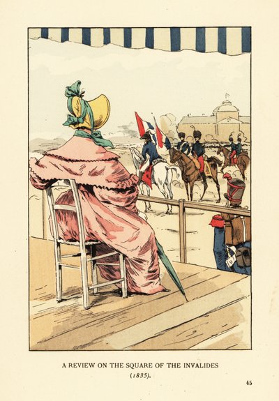 Een review op het Plein van de Invalides door François Courboin